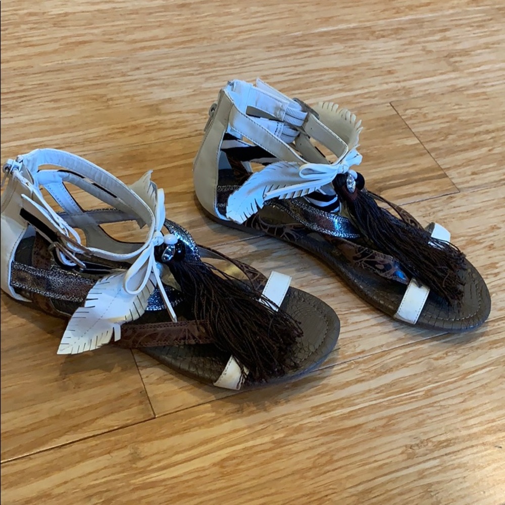 Make a statement with these strapped sandals